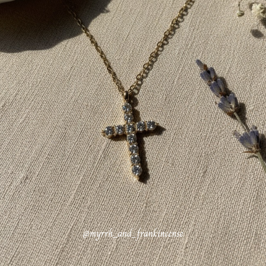 Love on the Cross Necklace | 18K Gold Plated