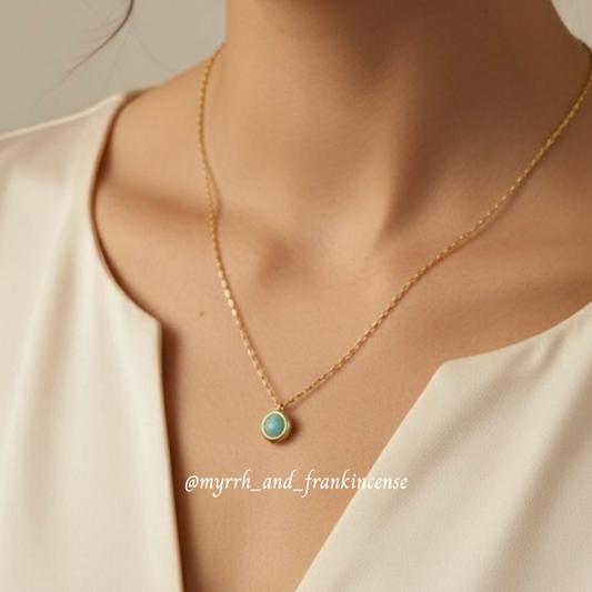 Chen Green Necklace | 18K Gold Plated