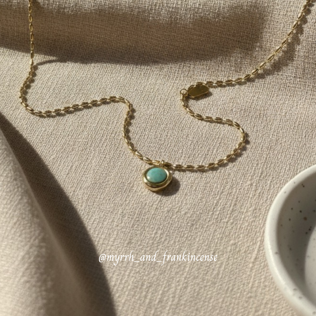 Chen Green Necklace | 18K Gold Plated