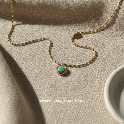 Chen Green Necklace | 18K Gold Plated