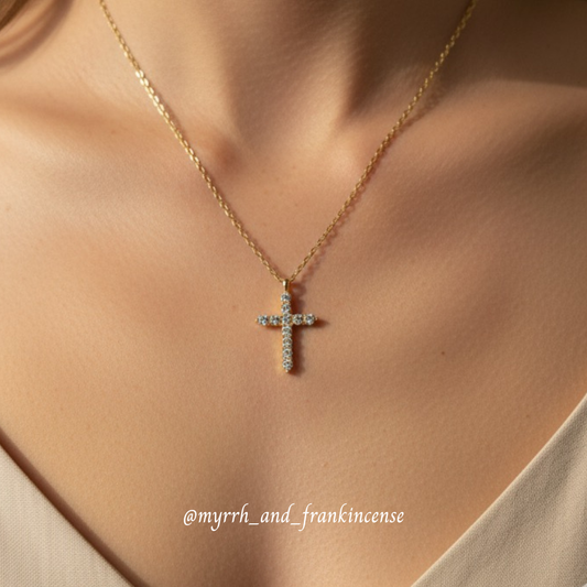Love on the Cross Necklace | 18K Gold Plated