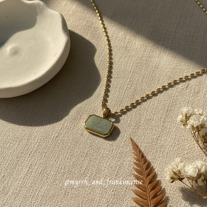 Orah Green Necklace | 18K Gold Plated
