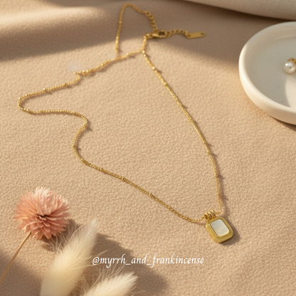 White Oz Necklace | 18K Gold Plated